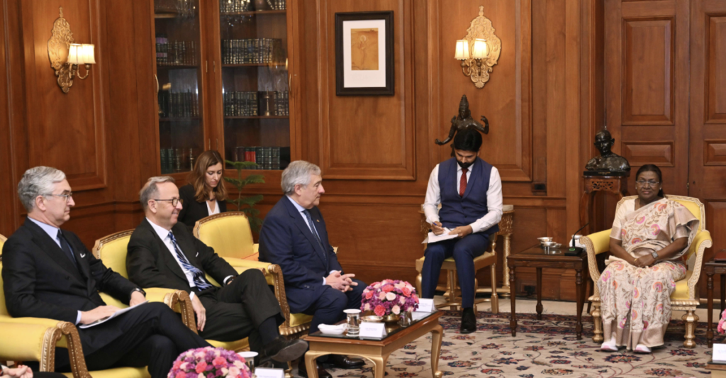 Deputy Prime Minister of Italy Calls on The President Droupadi Murmu